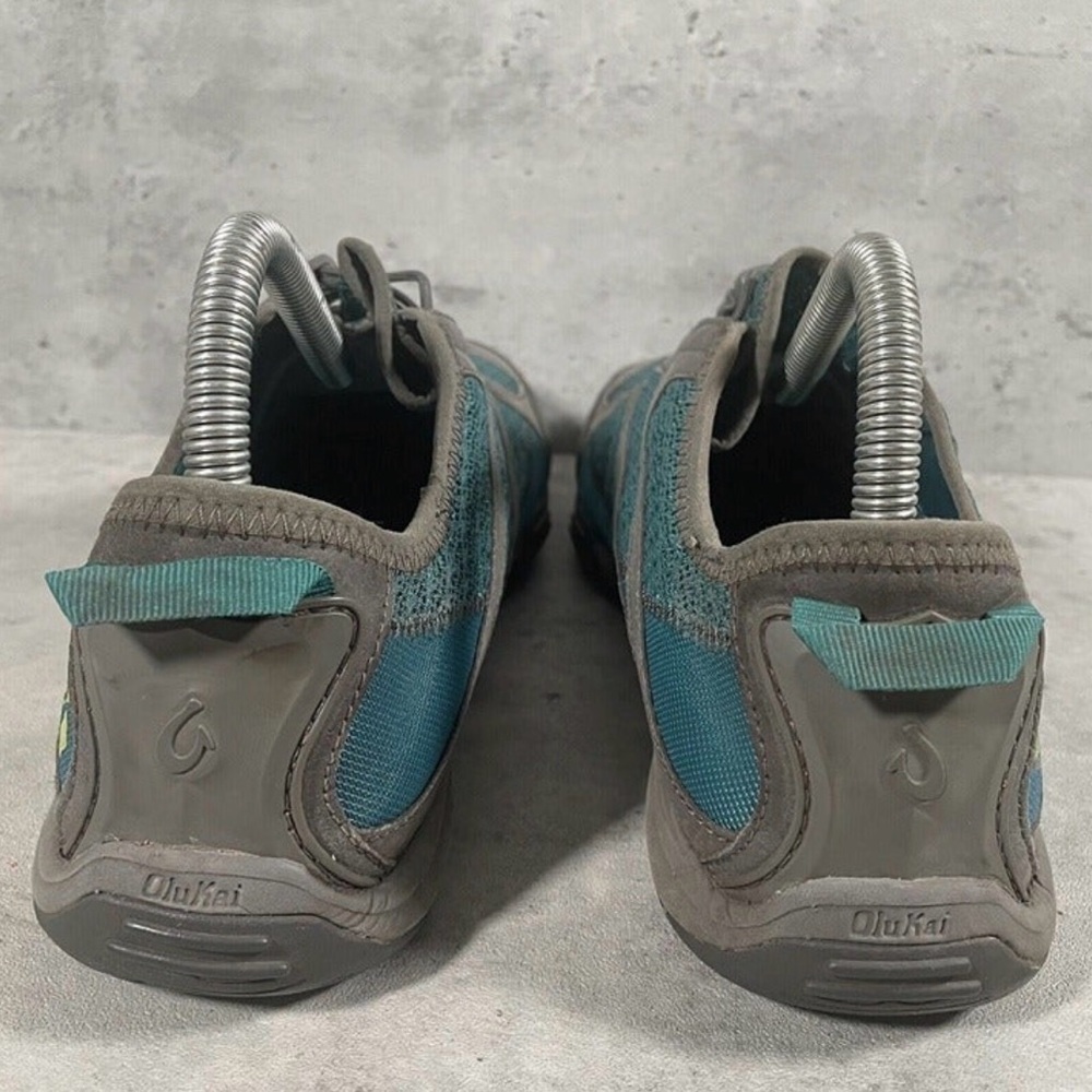 OluKai Eleu Trainer Gray Green Mesh Water Shoes Women's Size 9 Athletic - Picture 2 of 7